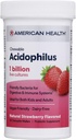 AMERICAN SUNDHED Daglig tyggetablet Acidophilus, 1 Millioner levende kulturer, Beneficial Bacteria for Digestive & Immunsystemet, Jordbær, 60 Greve