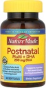 Nature Made Postnatal Multivitamin + DHA 200 mg, 60 Softgels, to Support Nursing Moms & Babies During Breastfeeding, Postnatal Vitamins & Nutrients Include Iron, Vitamin D3, Calcium, Iodine