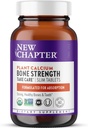 New Chapter Calcium Supplement - Bone Strength Organic Calcium with Magnesium, Vitamin D3+K2, 70+ Trace Minerals for Bone Health, Gluten Free, Easy to Swallow Slim Tablets - 60 Count