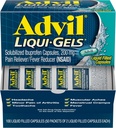 Advil Liqui- Gels Pain Reliever og Fever Reducer, Smertemedicin for voksne med Ibuprofen 200 mg for hovedpine, Backache, menstruationssmerter og fælles smertelindring - 50x2 Væskefyldte kapsler