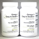 Omega-3 'Let at synke' Ultra- ren fiskeolie supplement Natural Lemon Flavor 200 Softgels af Omega 3 Let at synke