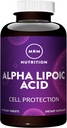 MRM Nutrition Alpha Lipoic Acid | 300mg ALA | Cell Protection | Liver Health + detoxification | Potent antioxidant | Vitamin C + E Regeneration | 60 Servings