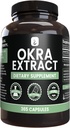 PURE ORIGINALSKE INGREDIENSER Okra Extract (365 kapsler) Ingen Magnesium eller ris Fyldere, Altid Pure, Lab Verified