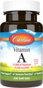Carlson - vitamin A, 15000 IE Palmitat (4500 mikrogram RAE), Vision Health, Sund Hud, 240 Softgels