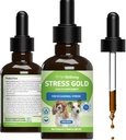Pet Wellbeing Stress Gold for Dogs - Vet- Formuleret Situational Canine Stress Support - Fast- Fungerende bilrejser, Storme, Vet Besøg - Holistisk Hund Herbal Blend - Liquid Support 2 oz (59ml)
