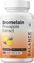 Balancebreens Bromelain 500 mg, 120 kapsler - Ananas ekstrakt fordøjelsesenzymer, understøtter fordøjelse og fælles kosttilskud