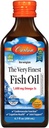 Carlson - The Very Finest Fish Oil, 1600 mg Omega- 3s, Liquid Fish Oil Supplement, Norwegian Fish Oil, Wild- Fanget, Sustainable Sourced Fish Oil Liquid, Orange, 6.7 Fl Oz