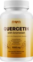 Avanceret Quercetin med bromelain - 120 kapsler med hyldebær, Stinging Nettle, Resveratrol, Zink, C-vitamin & D - Lavet i USA