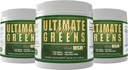 Daglig sundhed, Ultimate Green Powder Immunsupport Vegan Friendly Vegetabilske Alkalize Drink NO GMO Gluten Soy Free 8oz 3 Pack