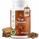 Pure Ceylon Kanel Kapsler, 2.000mg, To Måned Supplementet 124; Lavet i Sri Lanka Note 124; Non- GMO, Gluten- Free, True Cinnamomum fra Sri Lanka, 100% Pure Cinnamon (NOT Mix with Cassia).