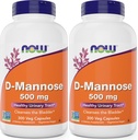 Now D-Mannose 500 mg, 300 Capsules (Pack of 2) - Vegan Non GMO Supplement for Women and Men - Supports Healthy Urinary Tract, Cleanses The Bladder