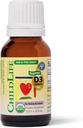 BodidLife Essentials Organic Vitamin D3 Drops til spædbørn & nyfødte - Baby Vitamin D Drops, 400 IE per væske drop, immunforsvar & ben sundhedsstøtte, USDA Organic, Flavorless - 0,21 Fl Oz (1 Pack)