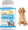 Omega 3 Fish Oil for Dogs - 180 Count Tablet Treats - Hjælper afskalning, hudallergi, Itch og tør hud Relief, Hot Spots - Fælles sundhed - Hud og Coat Supplement - Lakseolie - Duck Flavor