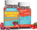 2 Pack Berberine Gummies 1200mg med Ceylon Cinnamon 200mg, Milk Thistle Extract & Gurkemeje, Vegan Berry Flavor, Non- GMO, Gelatin- Free, Gluten- Free, 120 Greve