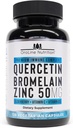 Quercetin 500mg tillæg med Sambucus Elderberry, bromelain, C-vitamin, Zink 50mg, & D3- vitamin 5000 IE - Antioxidant & immunforsvar Zink Quercetin