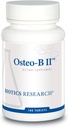 Bioteknologi Forskning Osteo B II Optimal Bone Health Support, sund aldring, CaMg, Let at synke Tablet, Renset Chondroitin Sulfatater, 180 tabletter