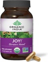 ORGANISK INDIA Joy Herbal Supplement - immunforsvar, fremmer hukommelse & koncentration, Vegan, Gluten- Free, Kosher, USDA Certified Organic, Non- GMO, Calming - 90 Kapsler