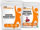 BulkSupplements Creatin + Organic Beet Root Powder 500g Bundle