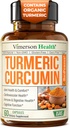 Turmeric Curcumin Supplement with Black Pepper Extract - High Potency Organic Turmeric 1200mg & 95% Curcuminoids for Joint & Digestive Health - Joint Support Supplement - 60 Vegan Curcuma Capsules