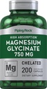 Piping Rock Magnesium Glycinat Kapsler 124; 750mg