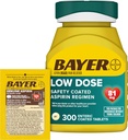Bayer Aspirin 81mg Enteroovertrukne tabletter 300ct og 2 Count Travel Pack af ægte Aspirin 325mg overtrukne tabletter
