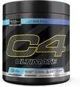 Cellucor C4 Ultimate Pre Workout Powder ICY Blue Razz - Sugar Free Preworkout Energy Supplement for mænd og kvinder - 300mg koffein + 3,2g Beta Alanine + 2 Patenterede Creatines - 20 Serveringer