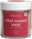cosmix Hormonal Health, PCOS & PMS, Natural, Plant-Based Superfood Blend with Shatavari, Beetroot & Nettle Leaf| 60 Servings, No s/Added Sugar, Vegan 60 Grams (Pack of 1) Dark Pink