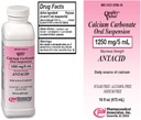 Calciumcarbonat Oral suspension 1250mg / 5 ml - 16 Oz.