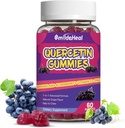 Quercetin Gummies 1200MG, Quercetin Gummies med bromelain, Zink Vitamin C, Quercetin Supplement Gummies for Adult & Kid, 60 Vegansk Gummies