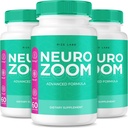 (3 Pack) Neuro Zoom Supplement, Neuro Zoom Organic Memory Supporting Formel, Neuro Zoom til at reducere de negative virkninger af Brain Fog, Neuro Zoom bruges til Boost Memory, NeuroZoom anmeldelser (180 kapsler)