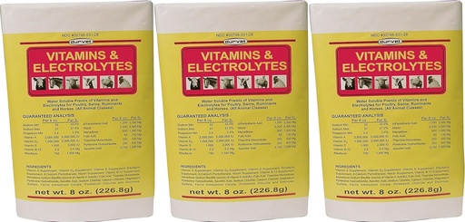 (3 Pack) DURVET 136028 vitaminer & elektrolyter, 8 oz3
