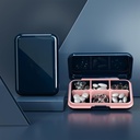 Pill Box Vandtæt rejse Pill sag Portable Daily Pill Container Pill Holder Purse 6 Compartments Pocket Compact Medicine Organizer for Vitamin, Fiskeolier, Kosttilskud, Medicin (Stor Blå)