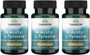 Swanson N-Acetyl L-Tyrosine - Amino Acid Supplement Supporting Overall Brain Health & Central Nervous System Function - Promotes Mood & Cognitive Health - (60 Capsules, 350mg Each) 4 Pack