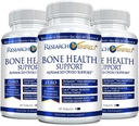Research Verified Bone Health Support - Rebuild Bone Mass - Triple Calcium Complex, Vitamin D3, Vitamin K2, Soy Isoflavones, BioPerine - 180 Tablets - 3 Month Supply