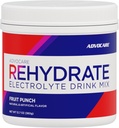AdvoCare Rehydrat - Elektrolyte Drink Mix - Inkluderer Magnesium, Natrium, Kalium & Calcium - Antioxidant & Aminosyre befæstet - Understøtter hydrering og inddrivelse - Frugt Punch, 12,7 oz
