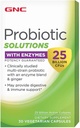 GNC Probiotic Solutions with Enzymes with 25 Billion CFUs, 30 Capsules, Daily Probiotic Support