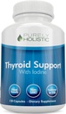 Rent holistisk thyreoideastøtte supplement med jod - 120 kapsler - 2 måneders forsyning - med L- Tyrosine, B12, Magnesium, Ashwagandha, Kelp & Mere - Formuleret for kvinder - Ikke GMO