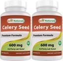 Bedste Naturals Selleri Seed 600 mg 180 tabletter (180 greve (pakke med 2))