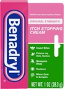 Benadryl Original Strength Itch Stopper Anti- Itch Cream, Diphenhydramin HCl Topical Analygesic & Zinkacetat Hudbeskyttende, Relief from Most Outdoor Itches, 1 oz (Pack of 6)