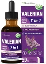 Valerian Root Sleep Support Drops, Passion Flower, Chamomile, Lavender, Soursop Leaves, & Hibiscus Herb Extract Supplement Tincture for Sleep Soundly & Deeply. Perfect with Sleep Sounds. 2oz