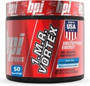 BPI Sports 1.M.R Vortex Pre Workout Powder - High Stim Preworkout for mænd og kvinder med Glycerol, Koffein, Niacin, og Herbal Ekstrakter - Energi, Focus & Endurance - Blå Raz Flavor - 50 Servere