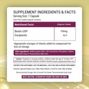 Plant baseret biotin supplement Capsule med DHT Blockers, Omega & Biotin, Understøtter Keratin Syntese Note 124; for stærkere hår, hud og negle - 90 Veg kapsler