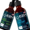 E2H: Liquid Chlorophyll og leverstøtte Supplement Note 124; Vegan, Non- GMO - 2 Fl Oz Hver (4 Fl Oz i alt) - Bundle