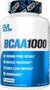 BCAAs Aminosyrer Supplement for mænd - EVL 2: 1: 1 5g kapsler til indlæg Workout Inddrivelse og Lean Muscle Builder for mænd - BCAA1000 Forgrenet kæde Aminosyrer Næringsstof Supplement - 30 Servering
