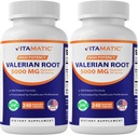 Vitamatic 2 Packs Valerian Root 20:1 Extract 250 mg - 240 Capsules - 20X Concentrated Extract