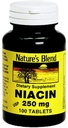 Nature's Blend Niacin 250 mg 250 mg 100 Tabs