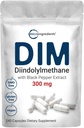 DIM aktivt supplement, DIM 300 mg, 240 Veggie kapsler (8- måneders forsyning), 2 i 1 formel, østrogen Metabolisme, Premium DIM- Plus Broccoli ekstrakt supplement med sort peber for bedre absorption