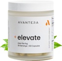 Avantera Elevate Premium Nootrop Supplement - Beat Brain Fog - Bedste Focus Kosttilskud til hukommelse & Focus Support - Energi uden Crash - 60 Count Pills til kvinder og mænd