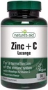 Natures Aid Vegan Zinc Lozenges Peppermint 30 Tablets
