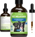 Pet Wellbeing Pet Melatonin til hunde - Vet- Formuleret Holistisk Sleep Support - Sunde søvnmønstre, Circadian Rhythm Balance - Flydende Melatonin supplement - Lavet til hunde 4 oz (59ml)